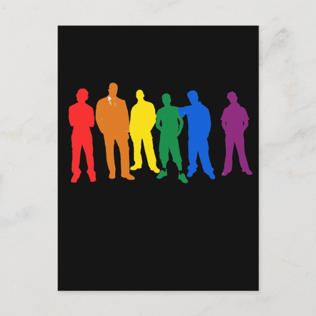 Carte Postale HOMMES gay pride (Devant)