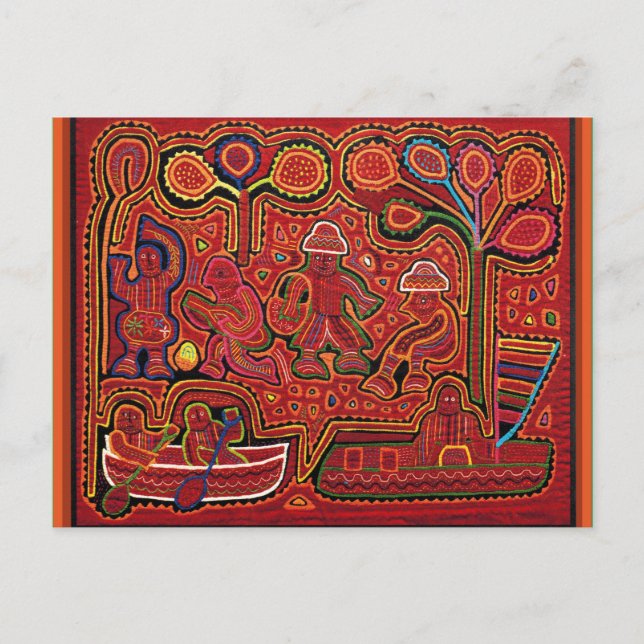 Carte Postale Hommes indiens cunas à Cayucos (Devant)