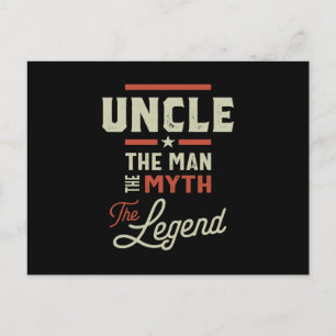 Carte Postale Hommes Oncle L'Homme Le Mythe La Légende Cadeau