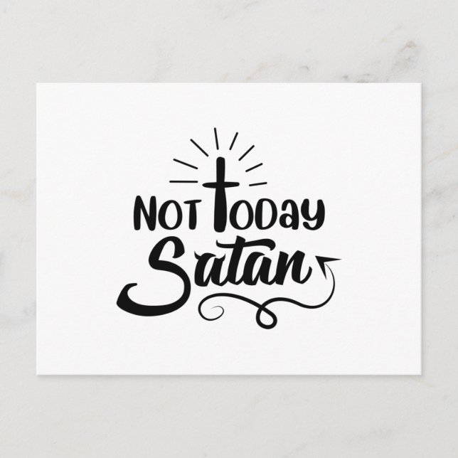 Carte Postale Hommes pas aujourd'hui Satan V-Neck Graphic T-shir (Devant)