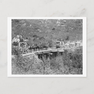 Carte Postale Hommes sur Wagon Wave et conseils Casquettes à pho