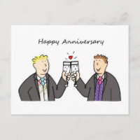 Homosexuel Couple Joyeux Anniversaire Salles