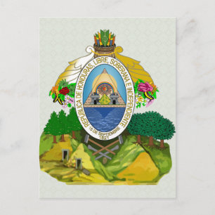Carte Postale Honduras Détail des armoiries
