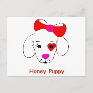 Carte postale Honey Puppy
