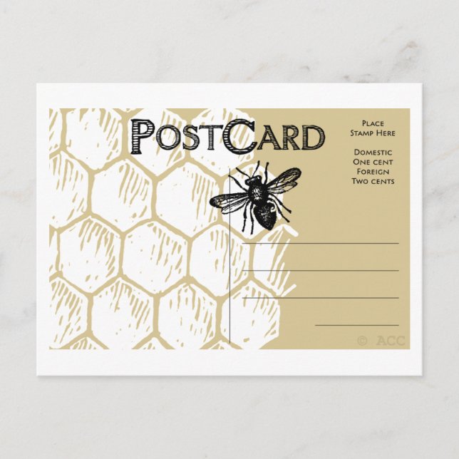 Carte postale Honeypeb Bee (Devant)