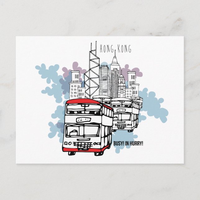 Carte Postale Hong Kong Busy Life Style paysage (Devant)