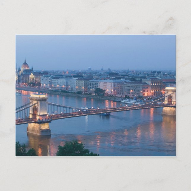 Carte Postale HONGRIE, Budapest : Pont Szechenyi (Chaîne), 3 (Devant)