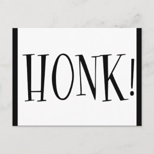 CARTE POSTALE HONK LOUD CAR SON HORN POSTCARD