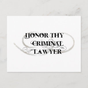 Carte Postale Honneur à ton avocat criminel
