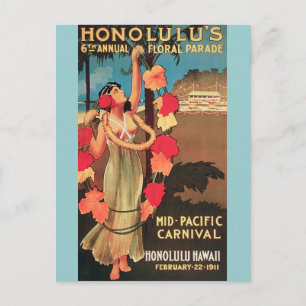 Carte Postale Honolulu, Hawaii 6e Parade florale annuelle 1911