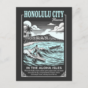 Carte Postale Honolulu Ville Hawaï Dans Les Îles Aloha