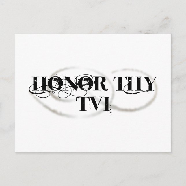 Carte Postale Honor Thy TVI (Devant)