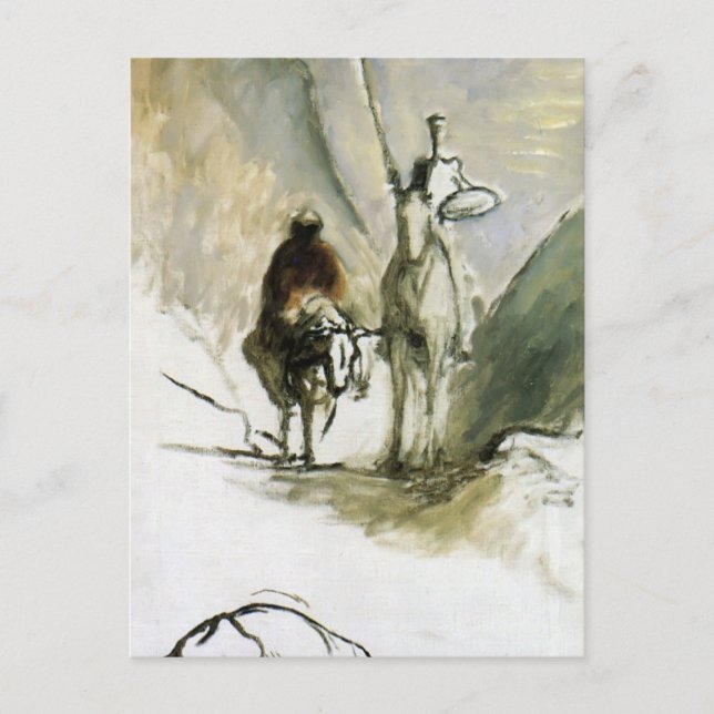 Carte Postale Honore Daumier - Don Quichotte, Sancho Pansa (Devant)