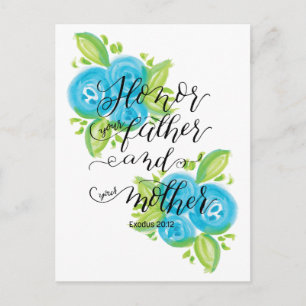 Carte Postale Honore ton père et ta mère
