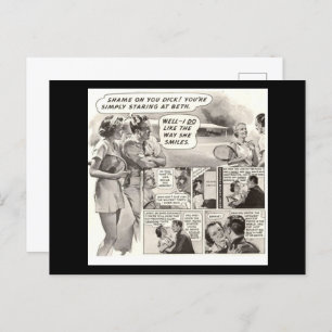 Carte Postale Honte À Toi Dick ! Annonce rétro