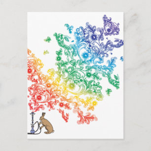 CARTE POSTALE HOOKAH HARE