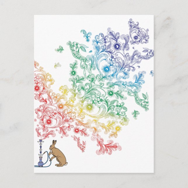 CARTE POSTALE HOOKAH HARE (Devant)