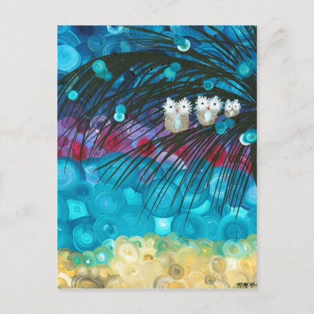 Carte Postale Hoolandia (c) 2013 - Série d'expressions de hibou (Devant)