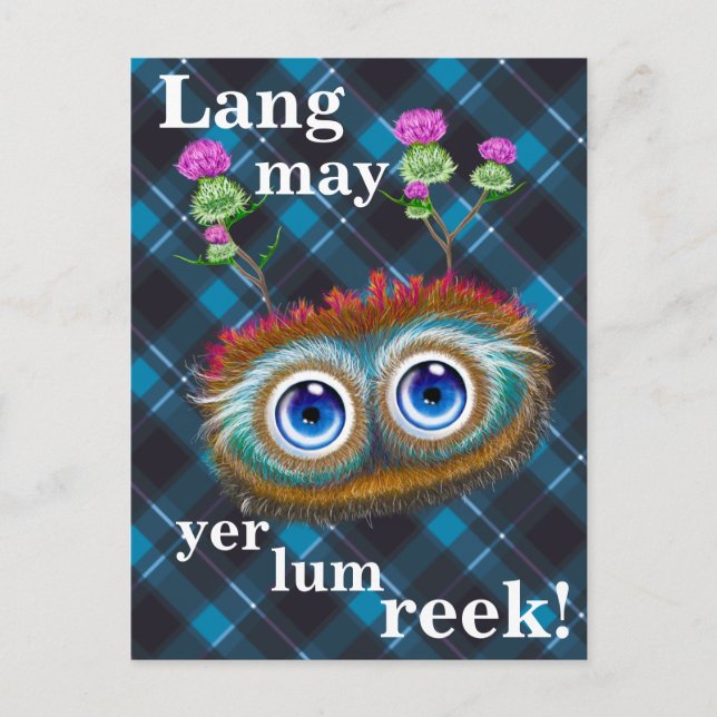 Carte Postale Hoots Toots Haggis. Lang may yer lum reek ! (Devant)