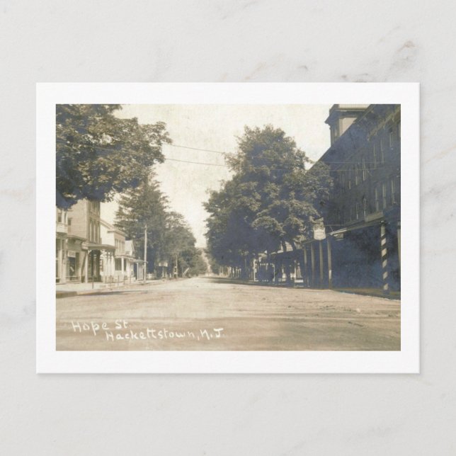 Carte Postale Hope St, Hackettstown, New Jersey Vintage (Devant)