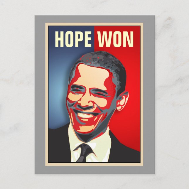 Carte Postale Hope Won - Barack Obama (Devant)