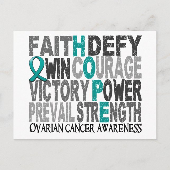 Carte Postale Hope Word Collector Cancer de l'ovaire (Devant)