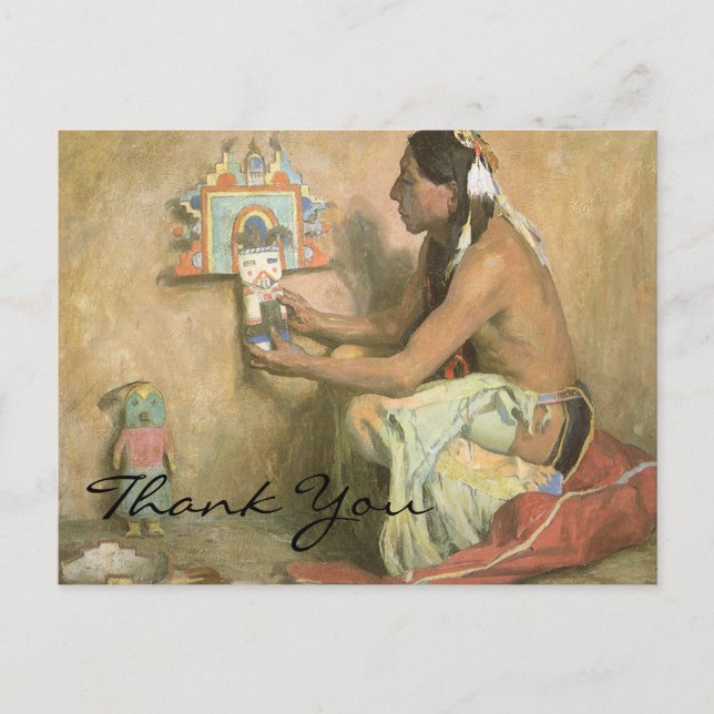 Carte Postale Hopi Katchina de Couse (Devant)