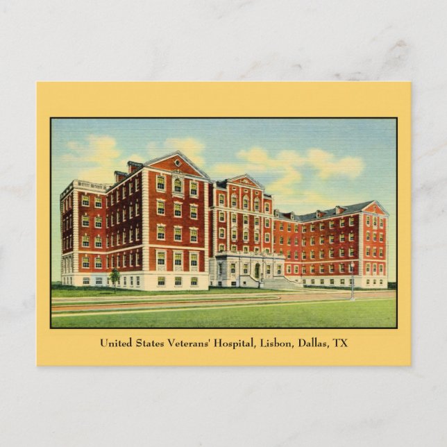 Carte Postale Hôpital pour anciens combattants des États-Unis, L (Devant)
