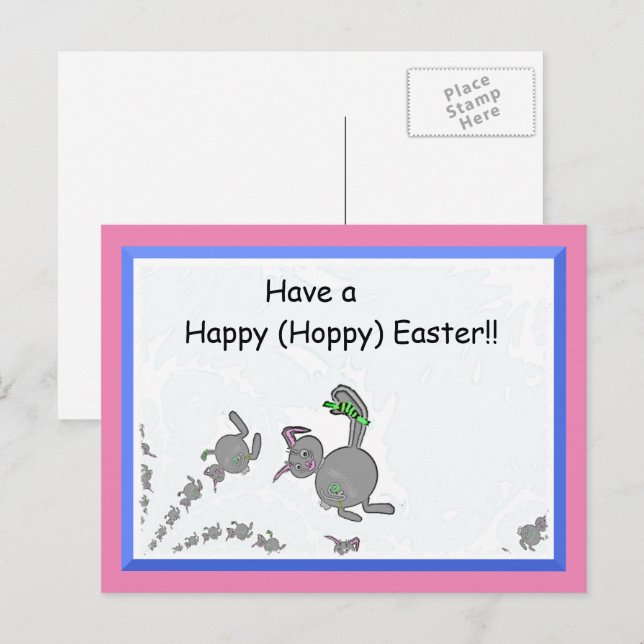 Carte postale Hoppy Easter (Devant / Derrière)