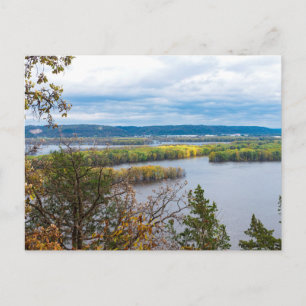 Carte Postale Horizon de la rivière Mississippi à la frontière d