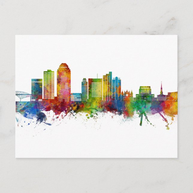 Carte Postale Horizon de Shreveport en Louisiane (Devant)