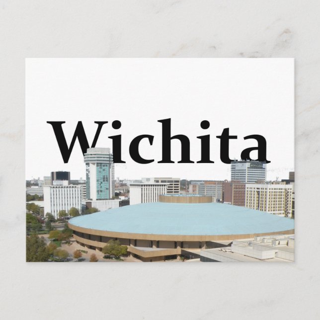 Carte Postale Horizon de Wichita le Kansas avec Wichita dans le (Devant)