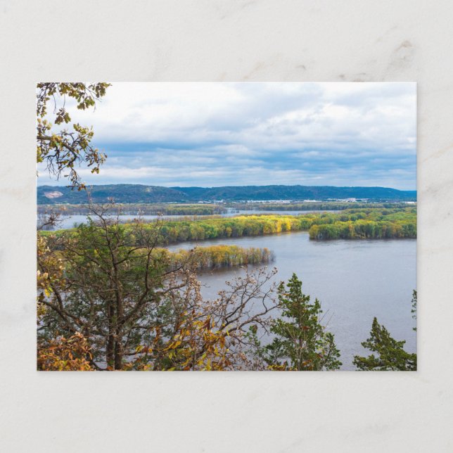 Carte Postale Horizon du fleuve Mississippi à la frontière de l' (Devant)