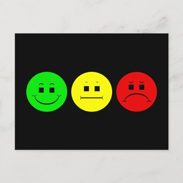 Carte Postale Horizontal Moody Stoplight Lefty Green (Devant)