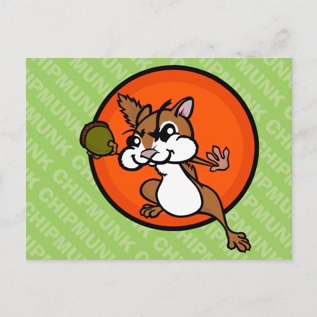 CARTE POSTALE HORIZONTALE CUT CHIPMUNK (Devant)