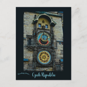 Carte Postale Horloge astronomique à Prague République tchèque