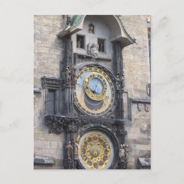 Carte Postale Horloge Astronomique De Prague Dans Le Carré De La (Devant)