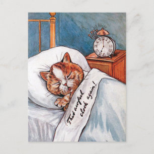 Carte Postale Horloge D'Alarme Bruyante, Louis Wain