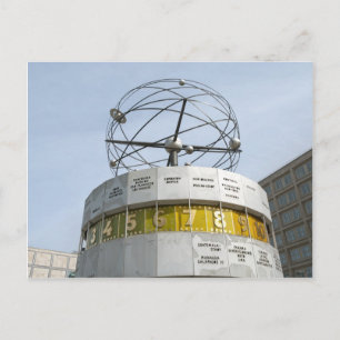 Carte Postale Horloge de l'heure mondiale à Berlin