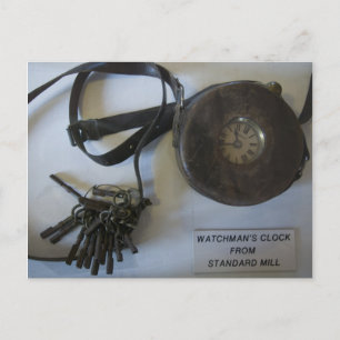 Carte Postale Horloge et clés du gardien du corps