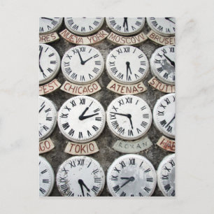 Carte Postale Horloge internationale
