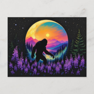Carte Postale Horloge murale Sasquatch Rainbow Mountain Moon