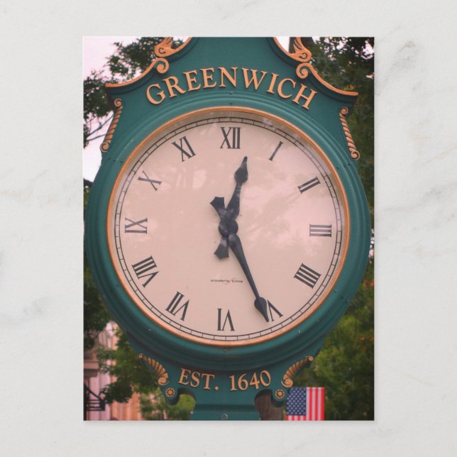 Carte Postale Horloge postale de l'avenue Greenwich, Greenwich,  (Devant)