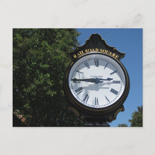 Carte Postale Horloge Railroad sq. Santa Rosa, Ca. (Devant)