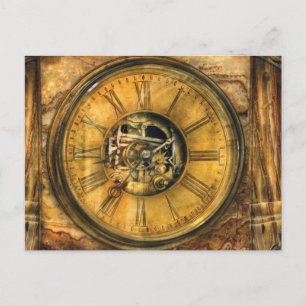 Carte Postale Horloge - Travaux