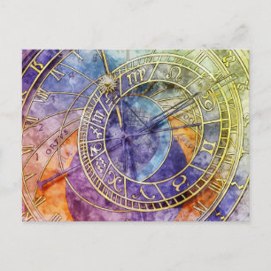 Carte Postale horloge vintage