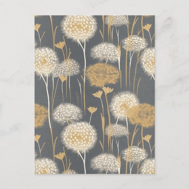 Carte Postale Horloges Dandelion Chiyogami (Devant)