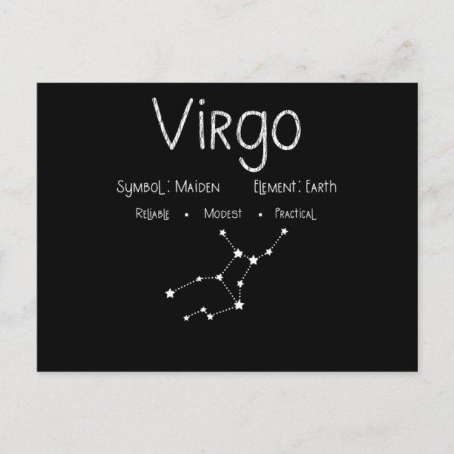 Carte Postale Horoscope Vierge Astrologie Signe du zodiaque Cade (Devant)