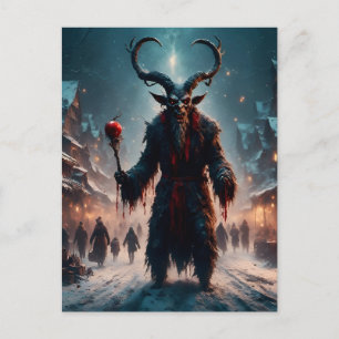 Carte Postale Horreur de Noël Krampus effrayant
