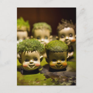 Carte Postale Horreur Dollheads Déplaisants Croissance de la mou